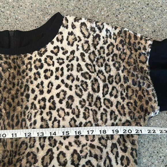 MILLY Faux Fur Animal Print Pullover - Picture 2 of 10